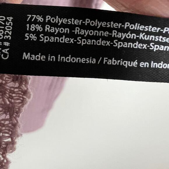 Urban Outfitters Out from Under MED JoJo Button Up Thermal Top Mauve Oversized - Picture 7 of 9